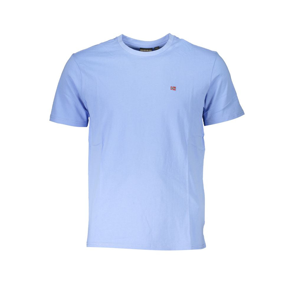 Napapijri Blue Cotton T-Shirt for Effortless Elegance