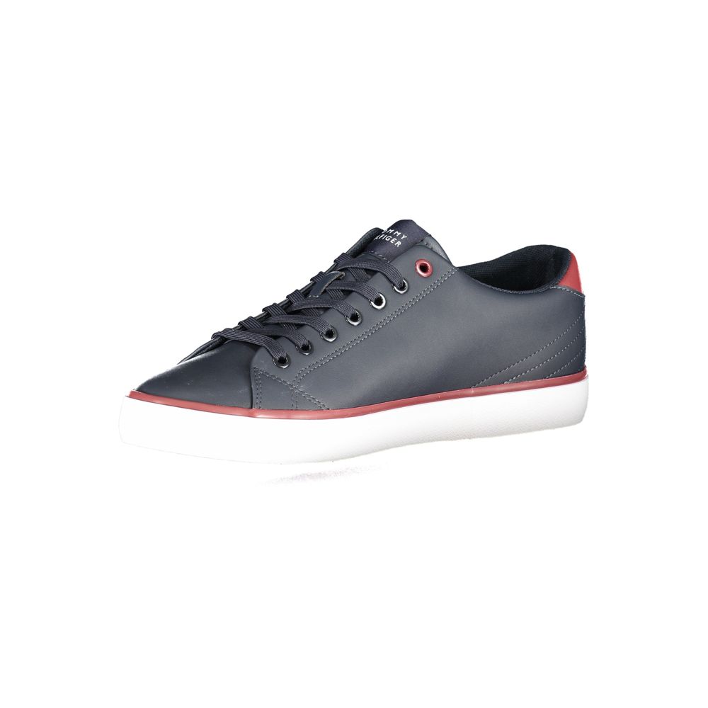 Tommy Hilfiger Blue Canvas Sneaker with Iconic Branding