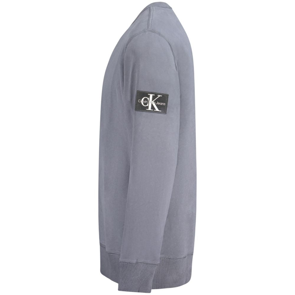 Calvin Klein Blue Cotton Sweater for Elevated Style