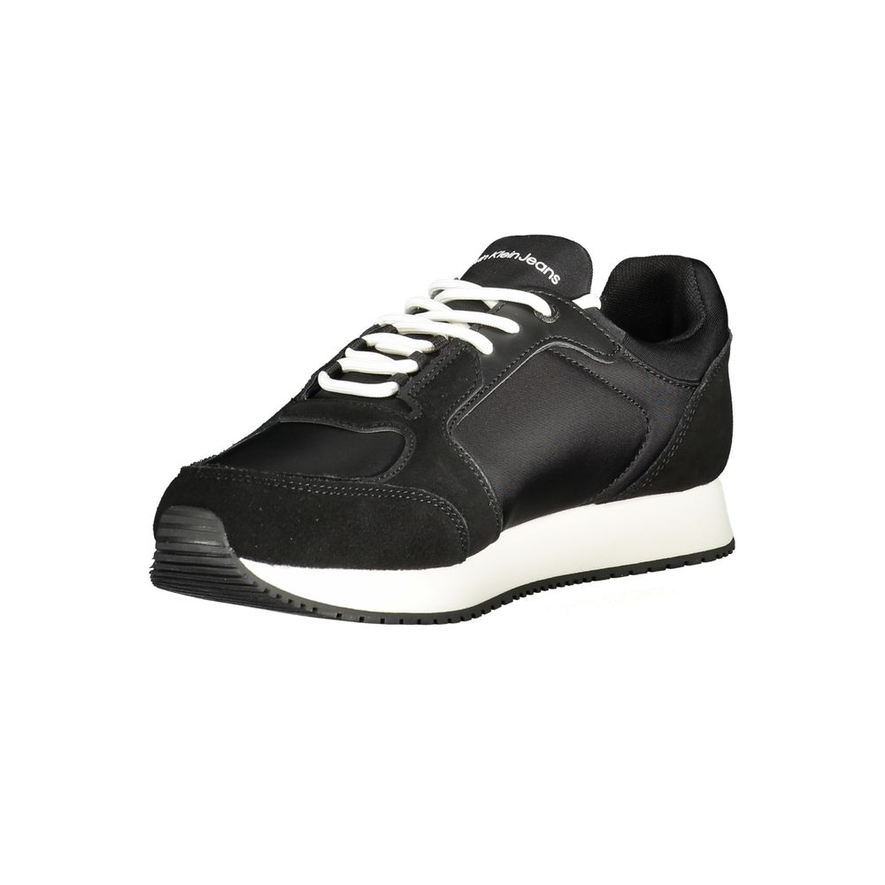 Calvin Klein Black Leather Luxury Sneaker