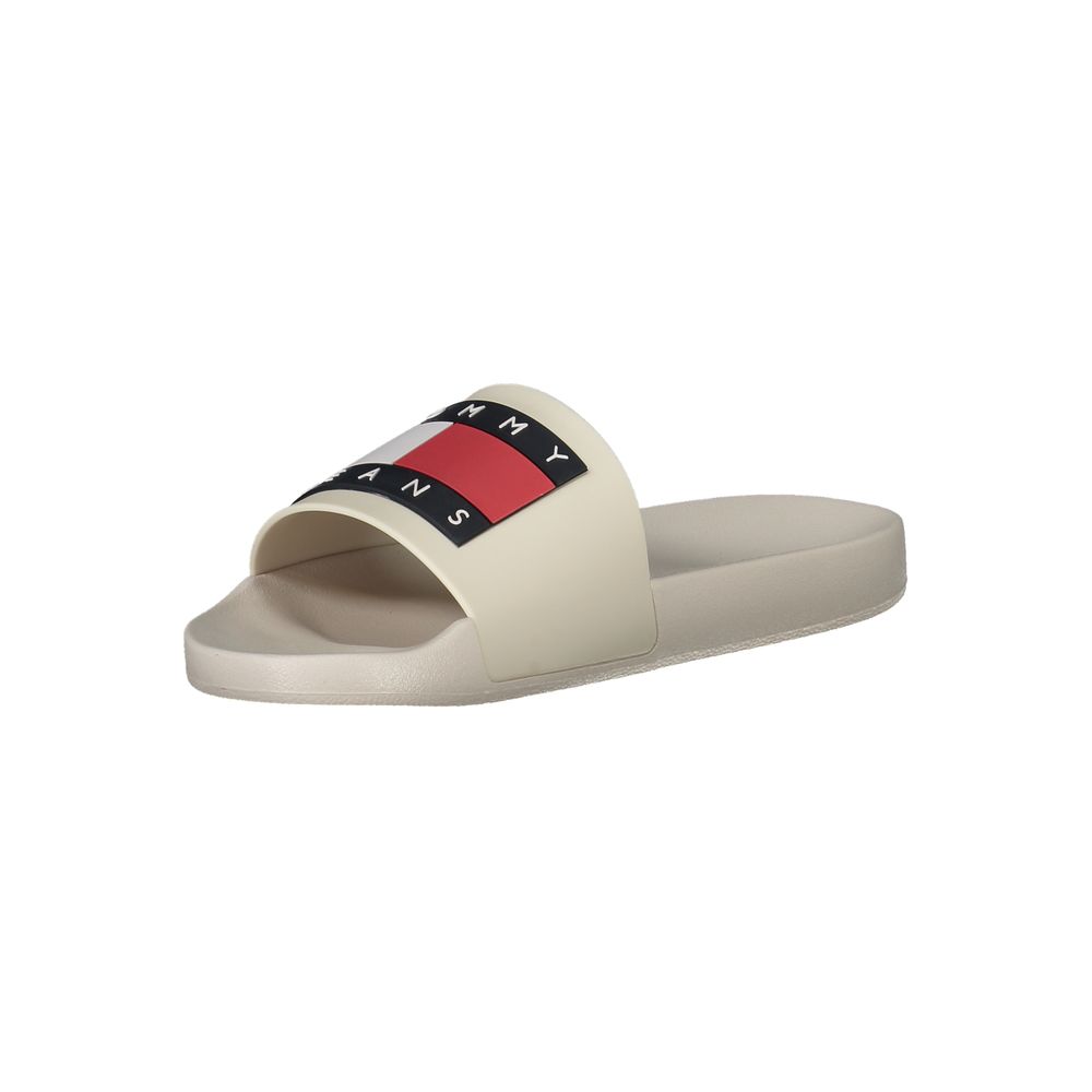 Tommy Hilfiger Beige Leather Sandal for Effortless Style