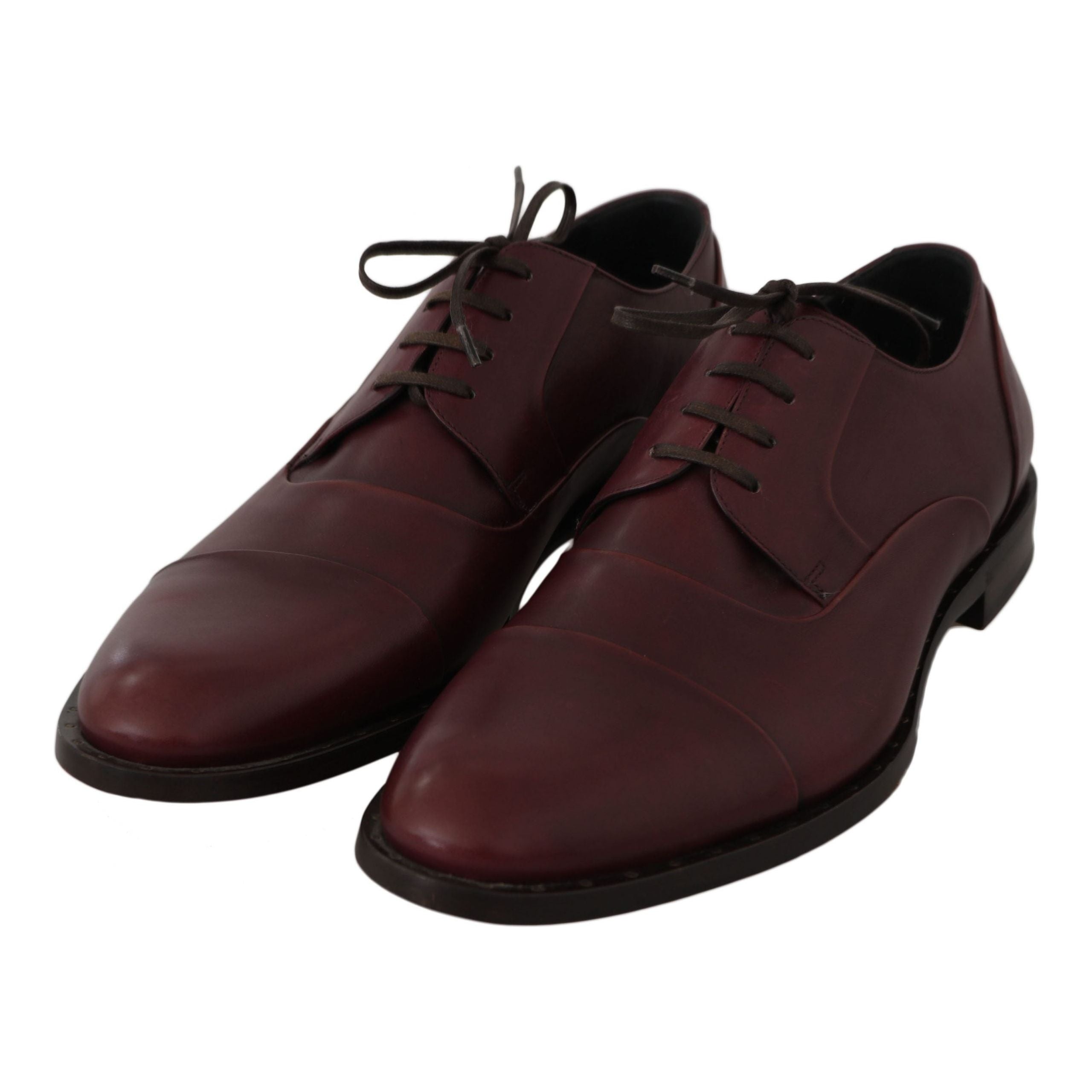 Dolce & Gabbana Bordeaux Leather Dress Shoes
