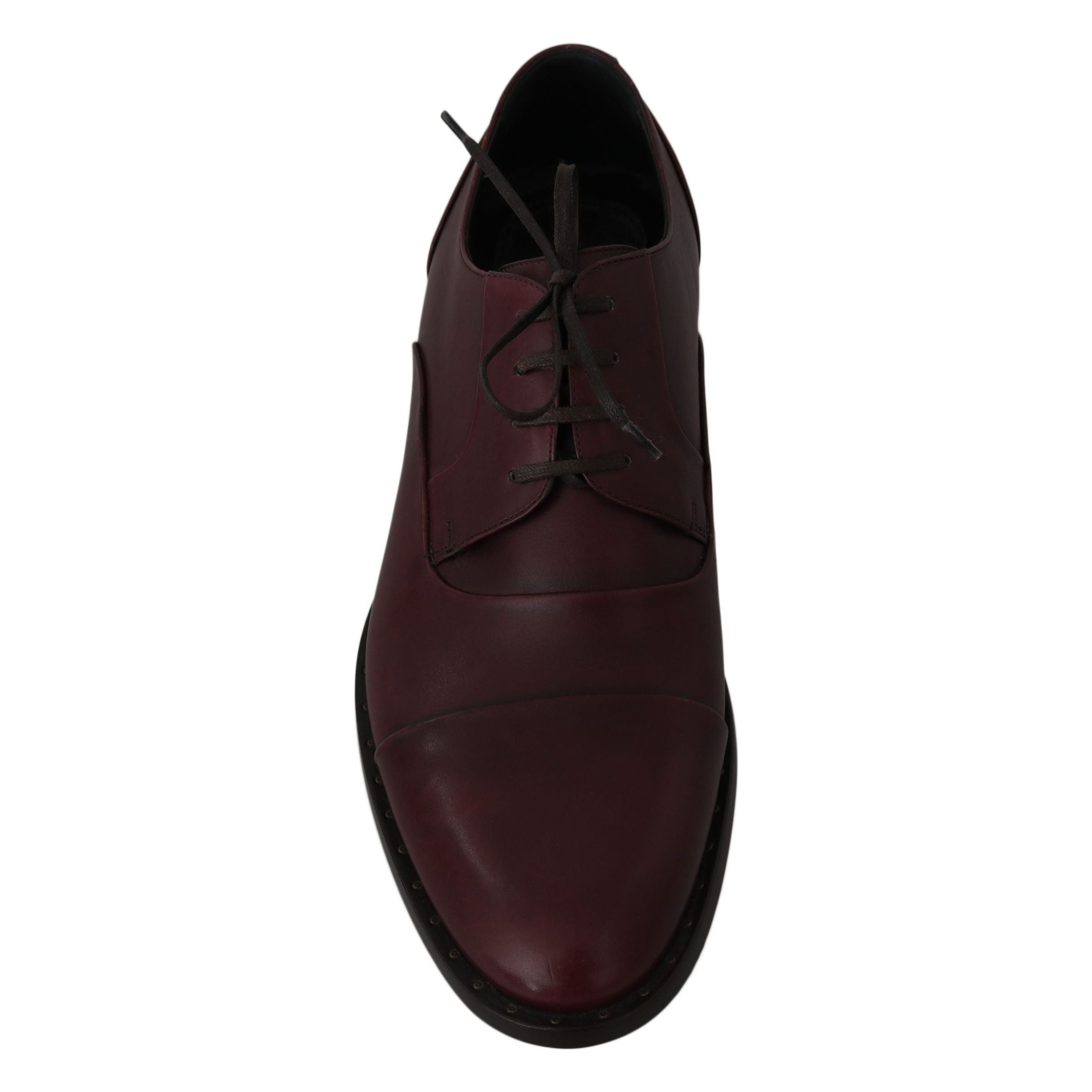 Dolce & Gabbana Bordeaux Leather Dress Shoes
