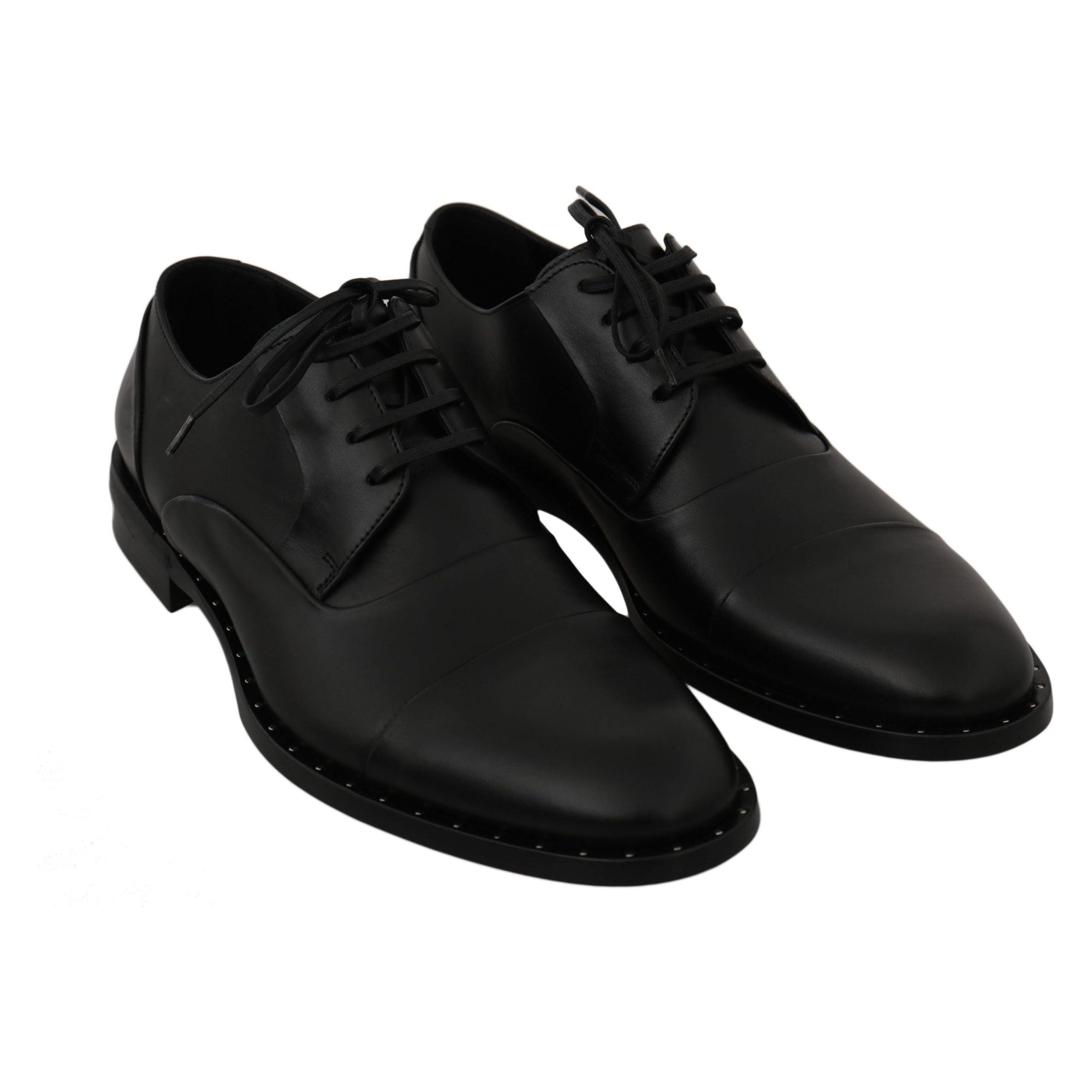 Dolce & Gabbana Sleek Black Leather Formal Dress Shoes
