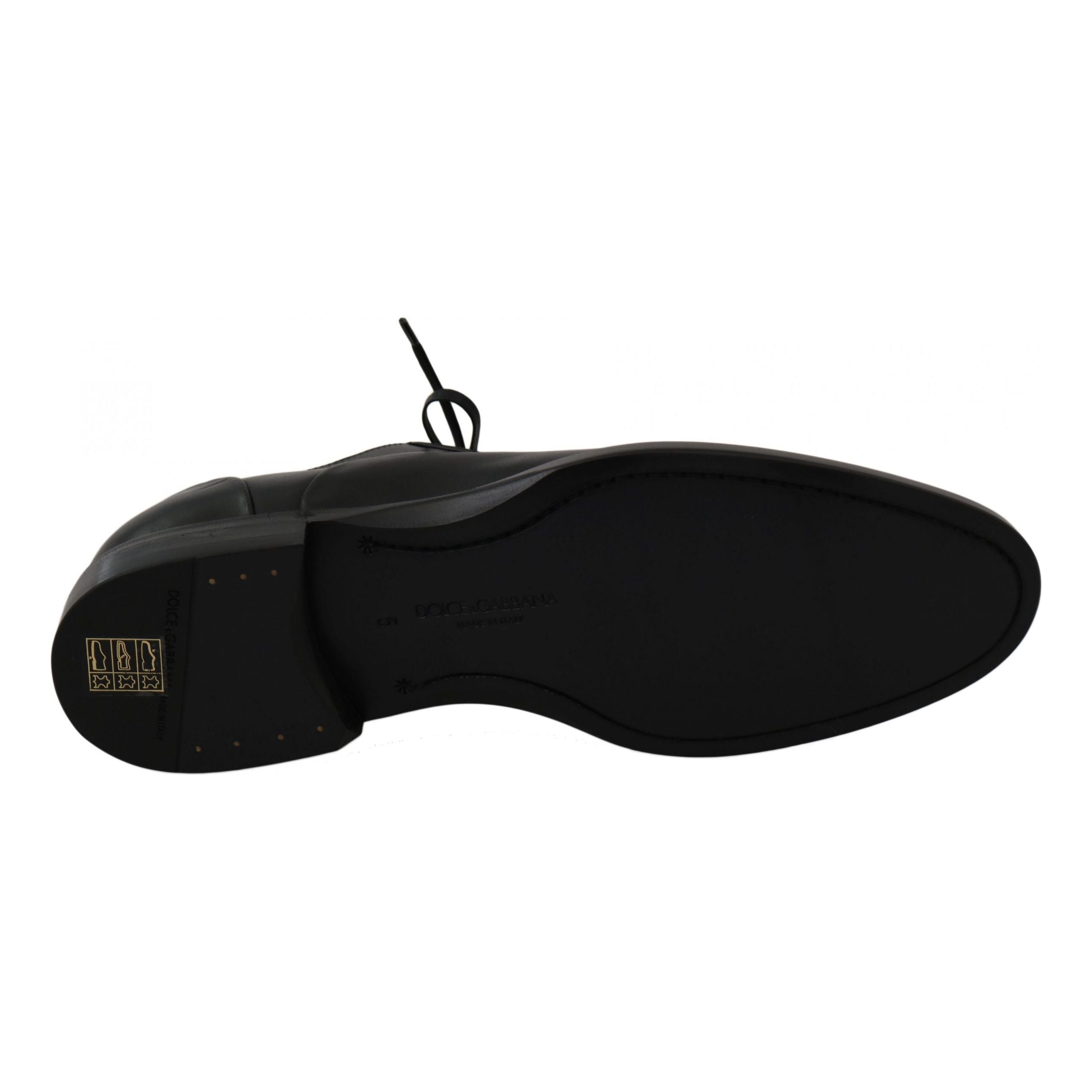 Dolce & Gabbana Sleek Black Leather Formal Dress Shoes