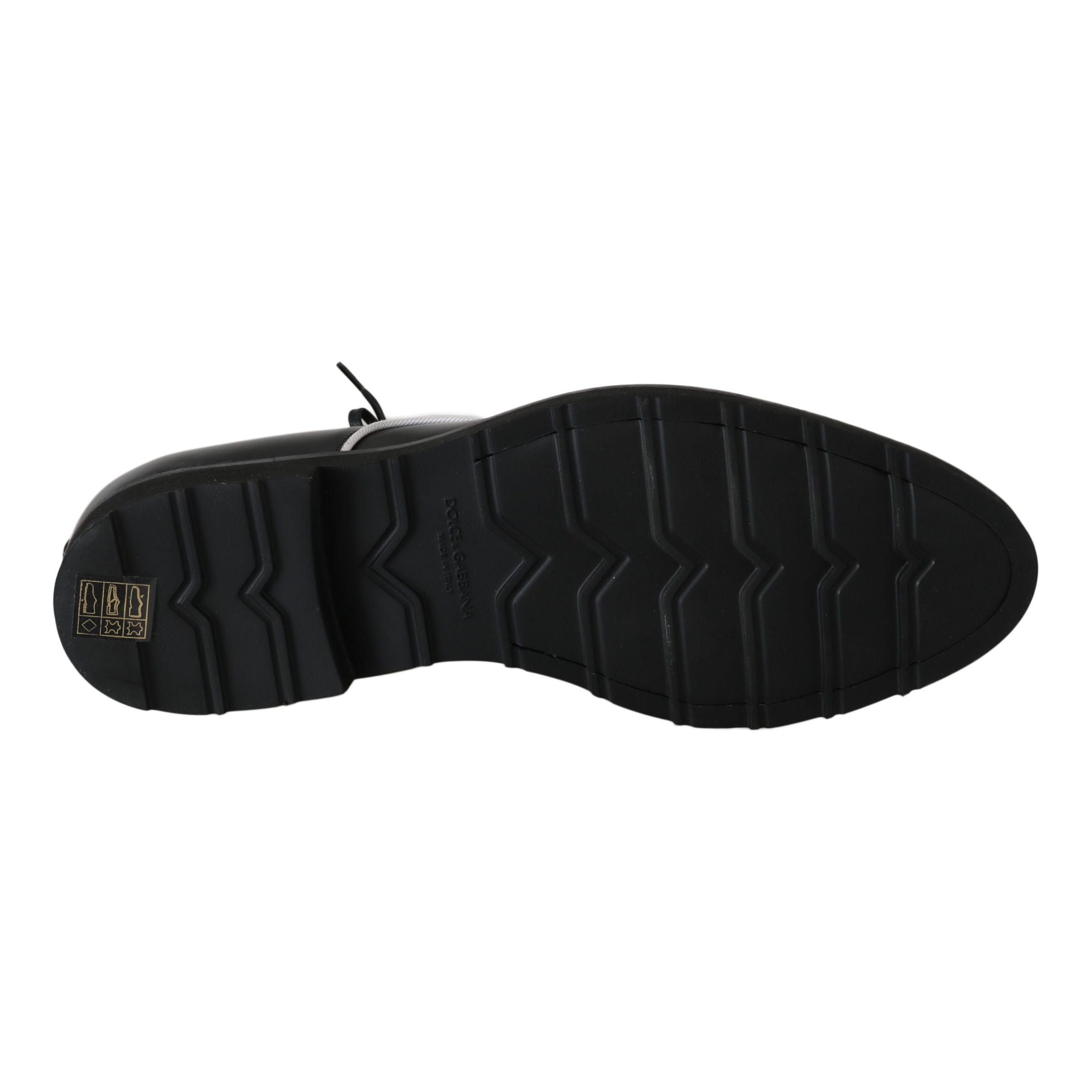 Dolce & Gabbana Black Leather Derby Dress Shoes