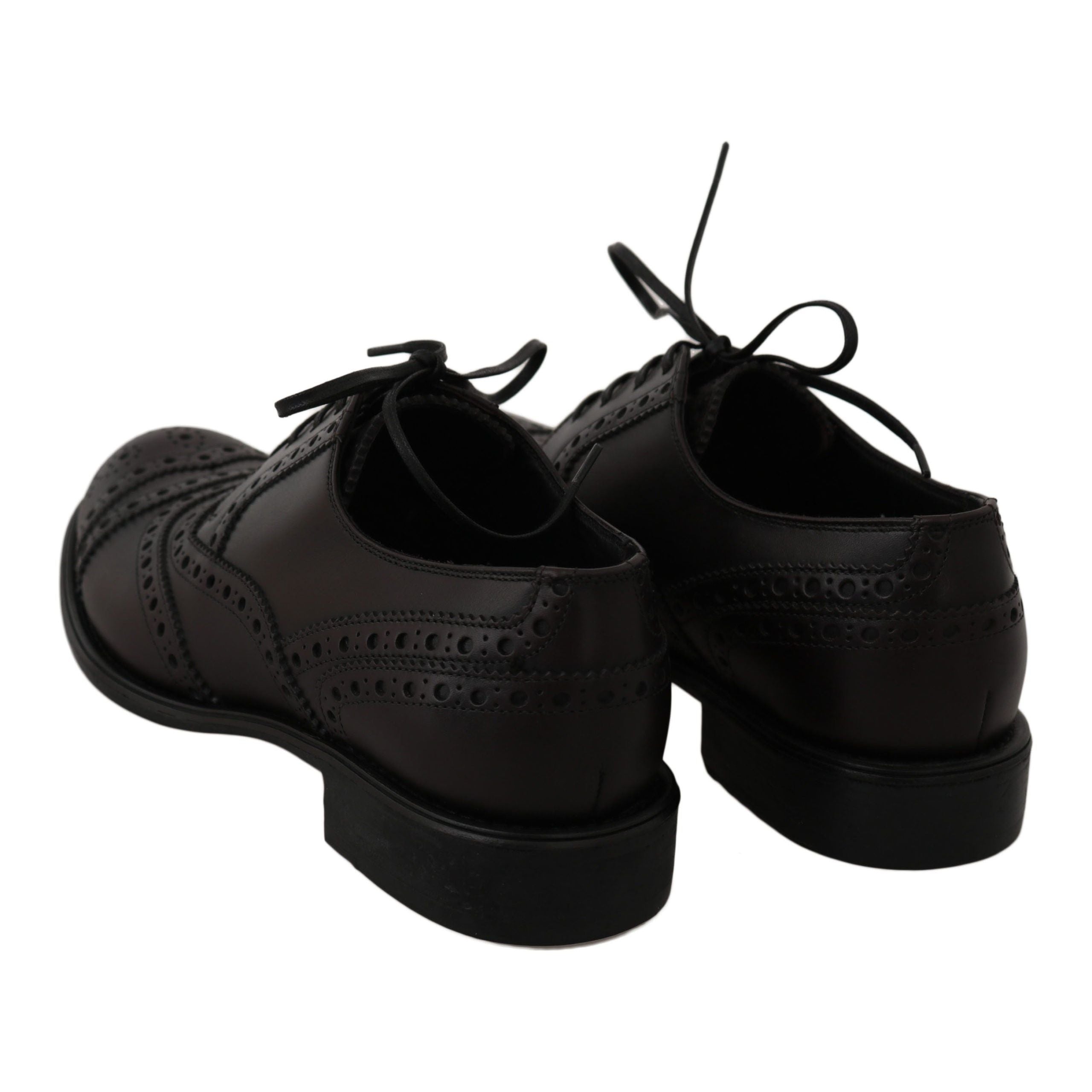 Dolce & Gabbana Bordeaux Leather Derby Dress Shoes