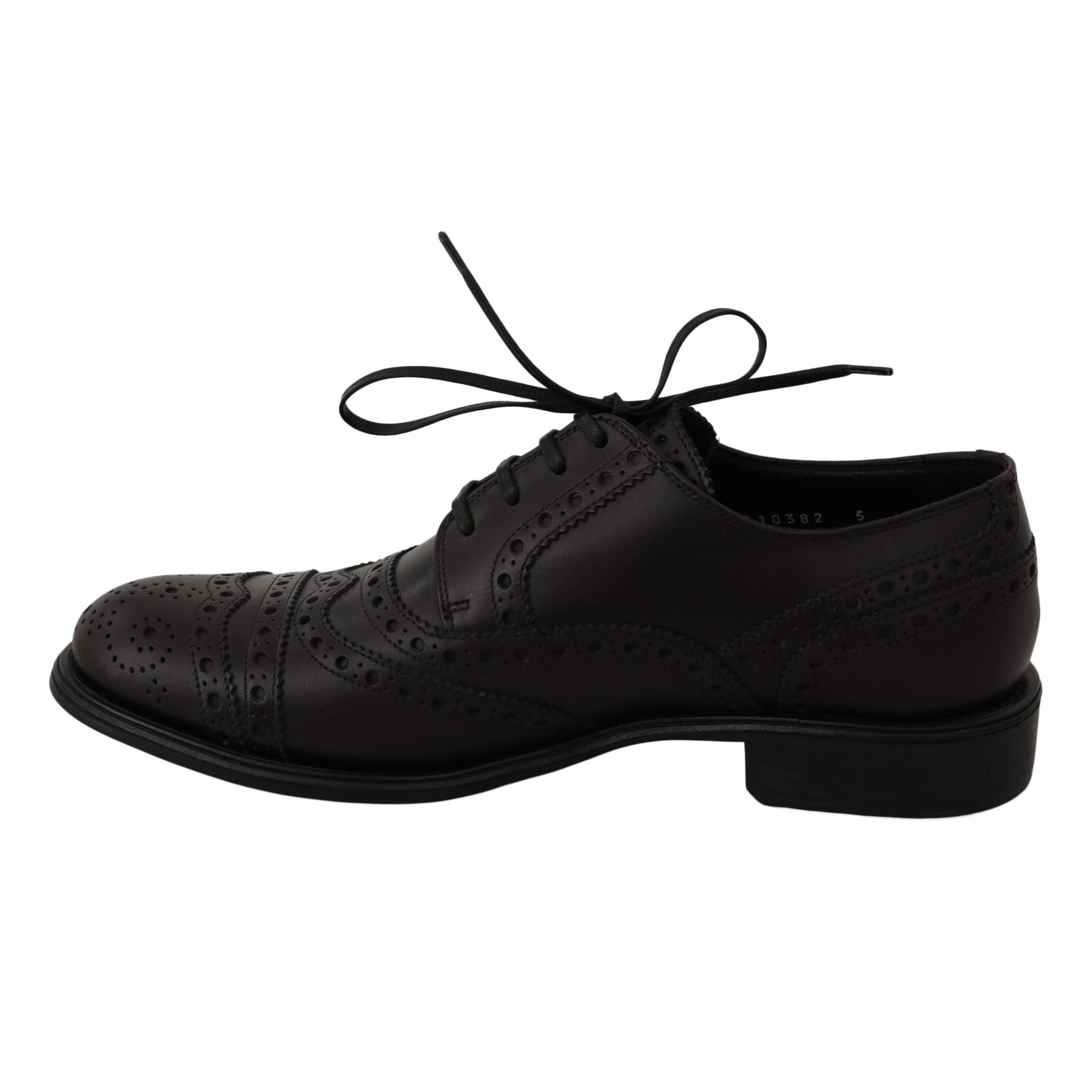Dolce & Gabbana Bordeaux Leather Derby Dress Shoes