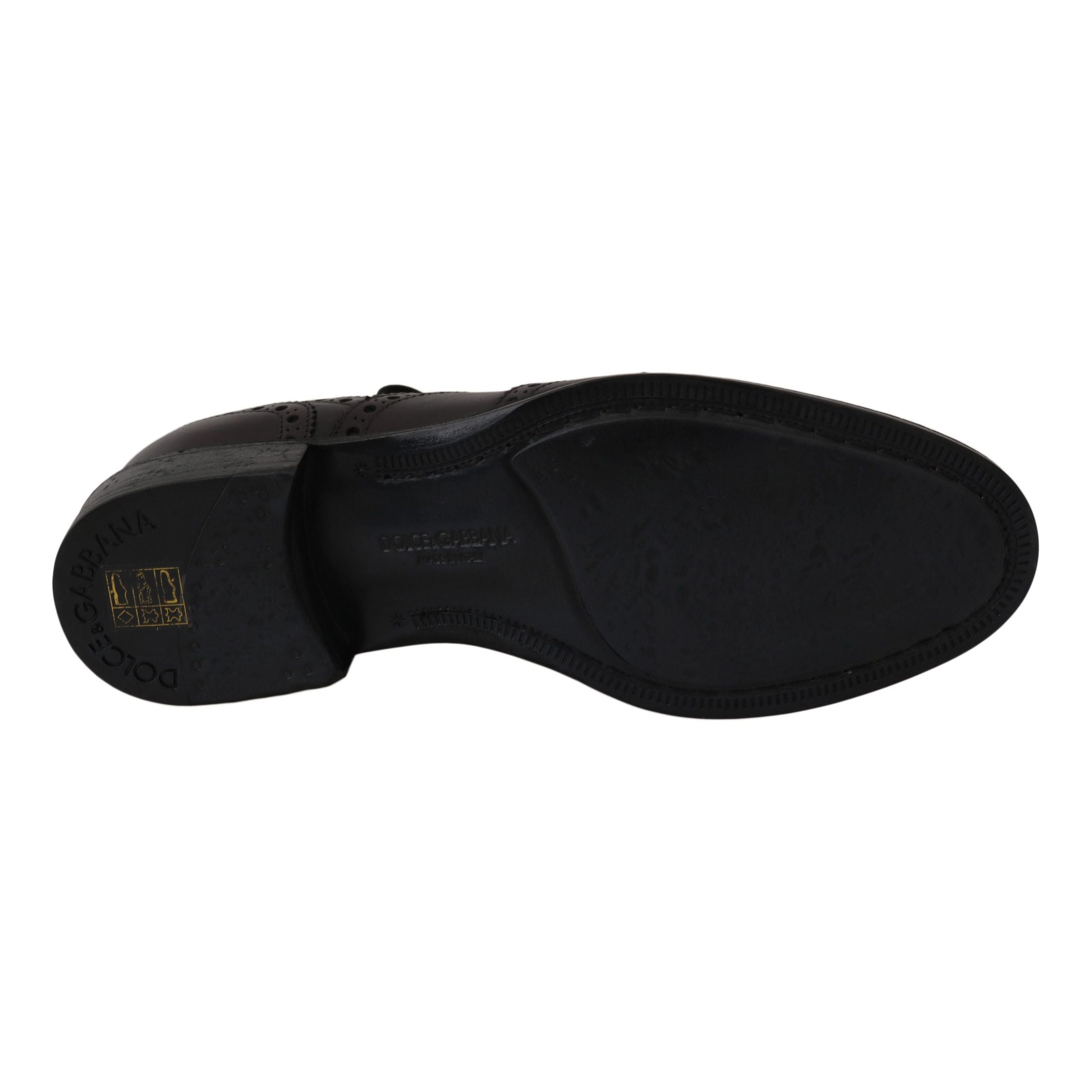 Dolce & Gabbana Bordeaux Leather Derby Dress Shoes
