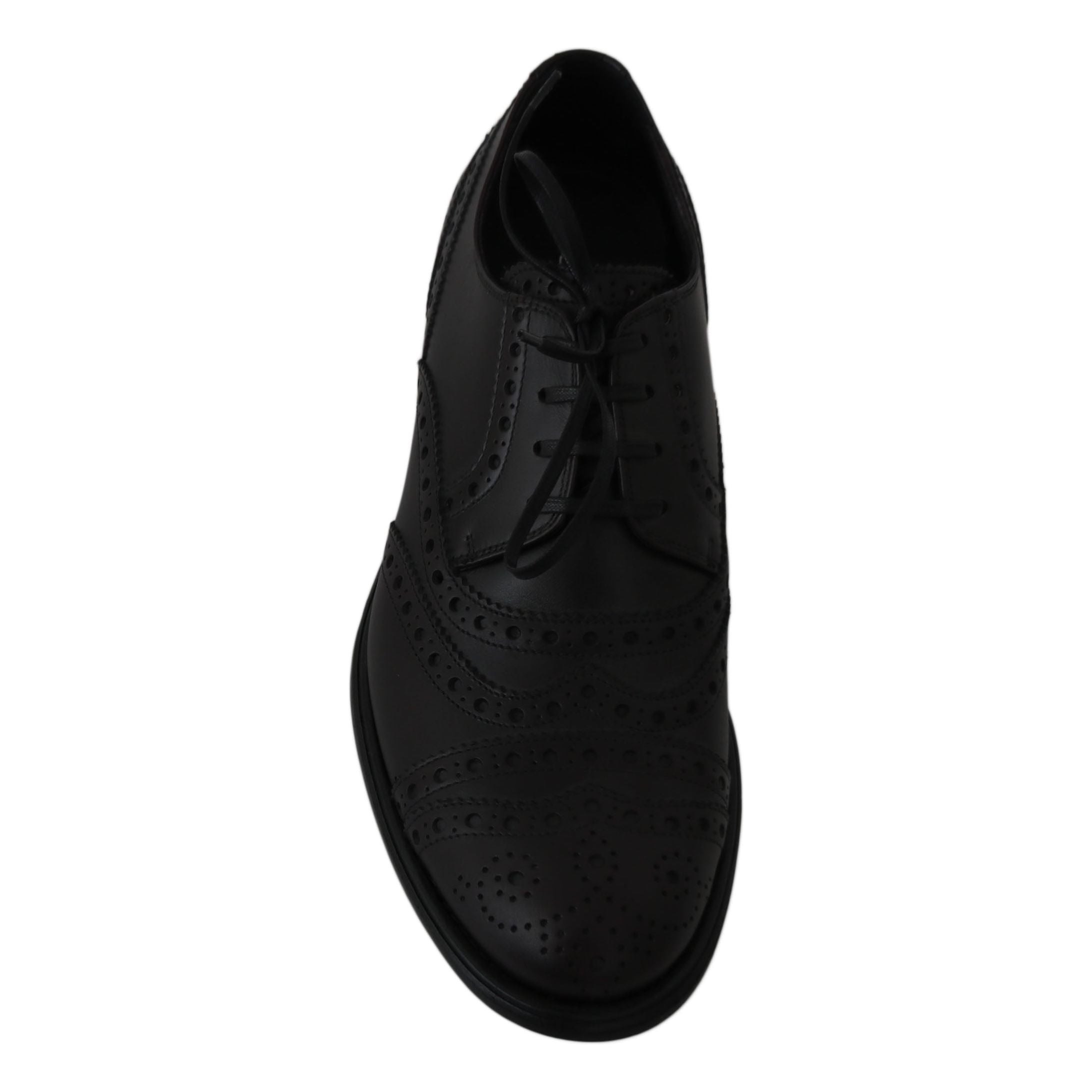 Dolce & Gabbana Bordeaux Leather Derby Dress Shoes