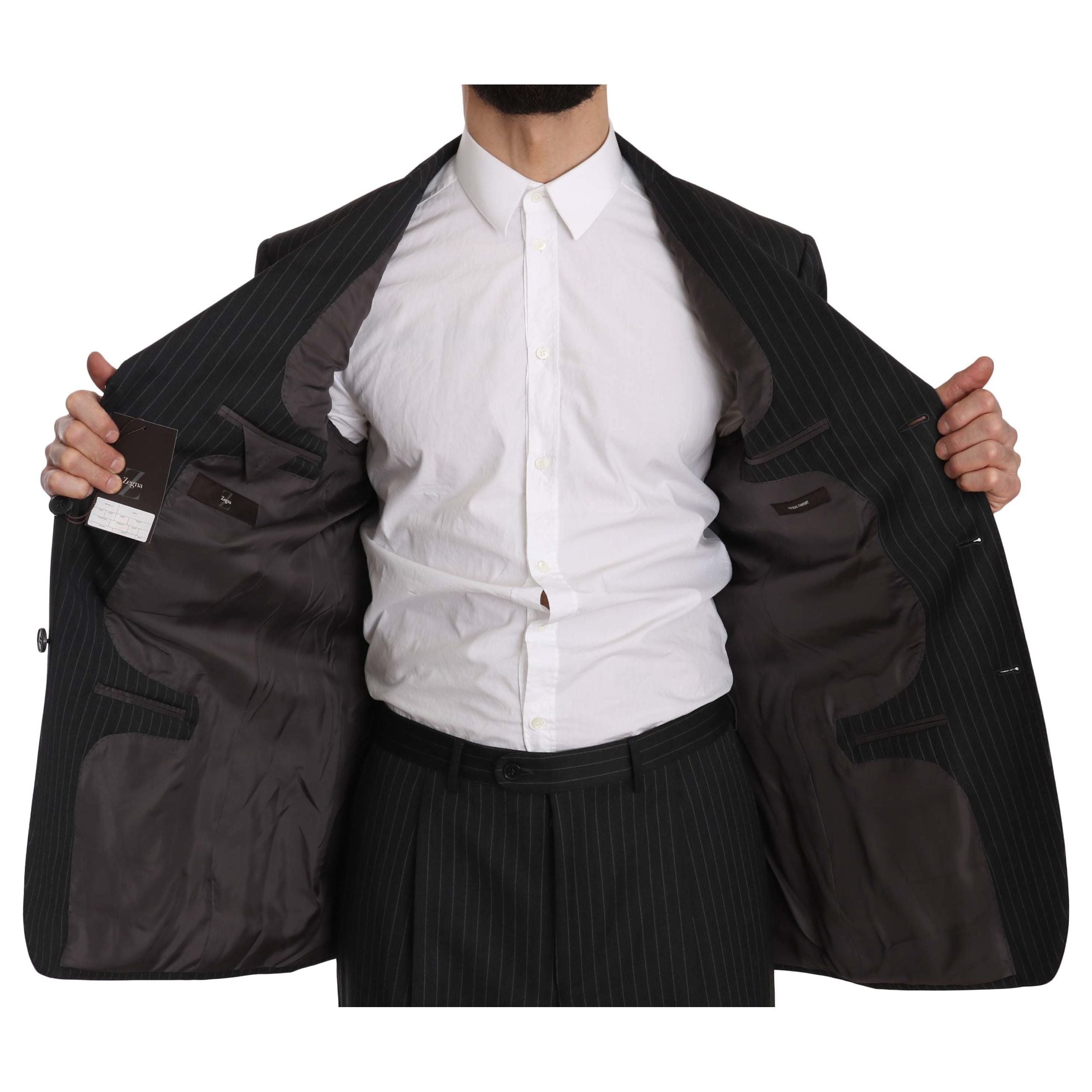 Z ZEGNA Black Wool Suit for Timeless Style
