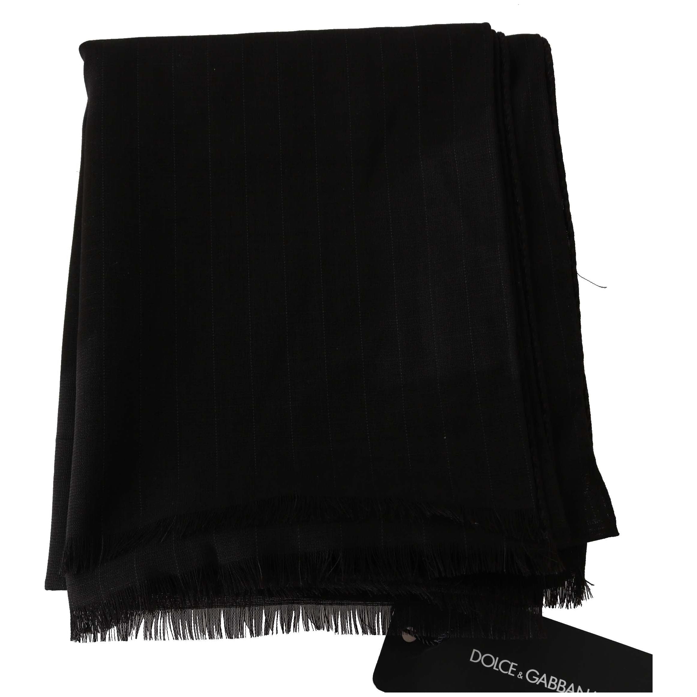 Dolce & Gabbana Brown Wool Scarf for Sophistication