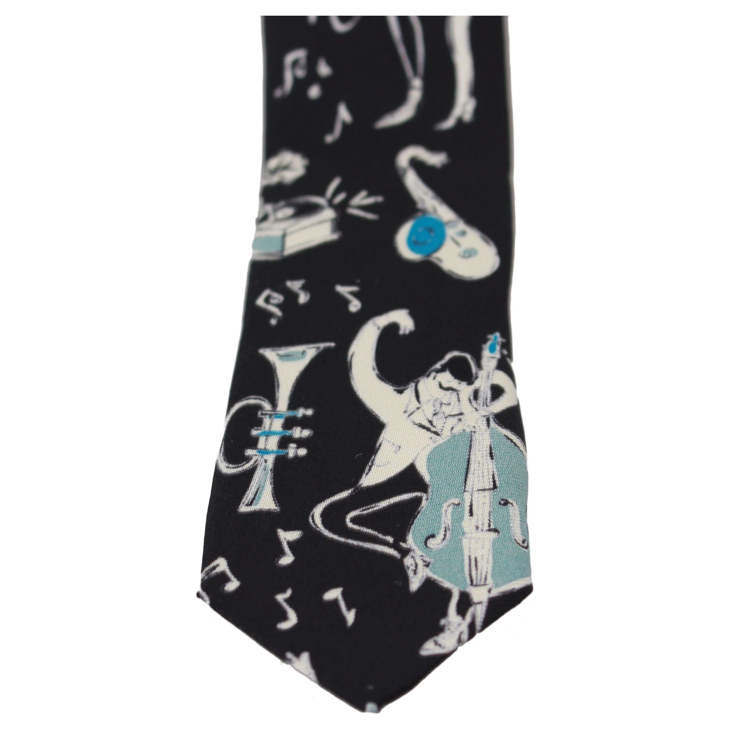 Dolce & Gabbana Black Silk Music Pattern Neck Tie