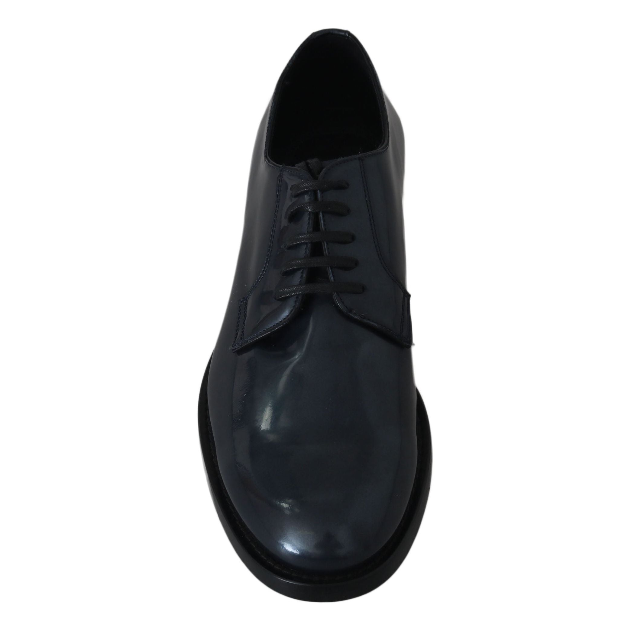 Dolce & Gabbana Elegant Blue Leather Derby Dress Shoes