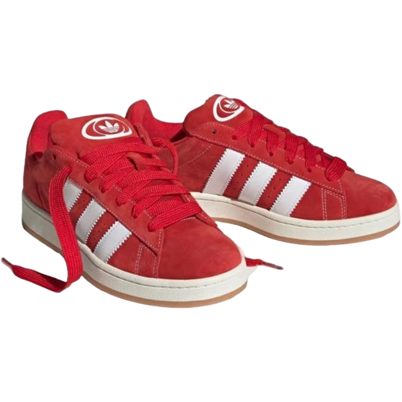 Adidas Red Suede Campus Sneakers - Bold Elegance in Footwear