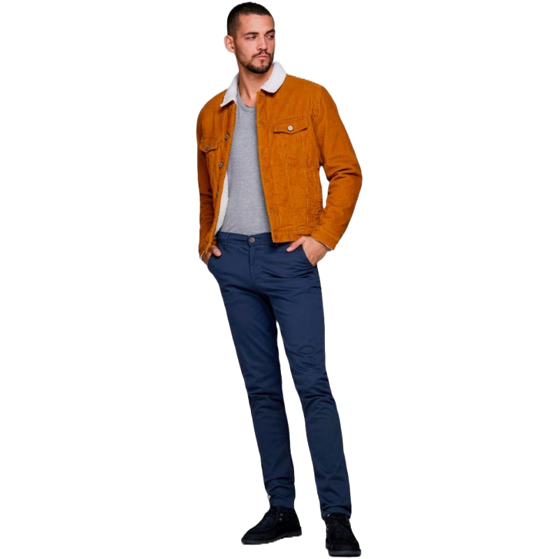 Jack & Jones Blue Cotton Chinos for Effortless Elegance