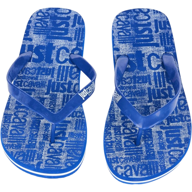 Just Cavalli Blue Leather Sandal - Effortless Luxury Footwear
