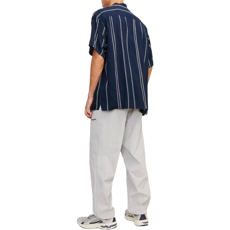 Jack & Jones Blue Viscose Shirt for Effortless Summer Elegance