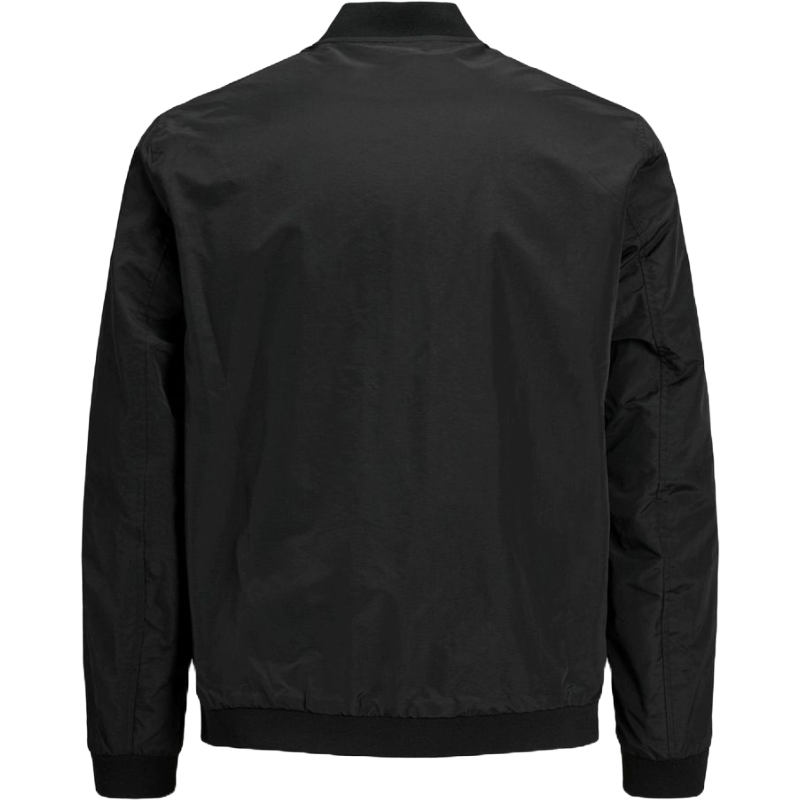 Jack & Jones Black Bomber Jacket with Arm Zipper Elegance