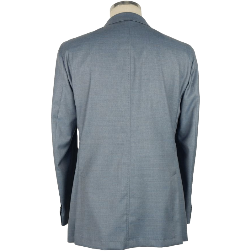 Emilio Romanelli Light Blue Virgin Wool Blazer