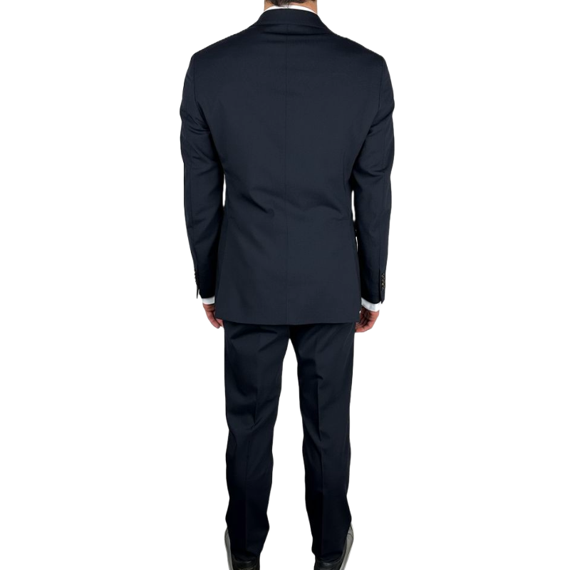 Aquascutum Navy Blue Premium Wool Business Suit