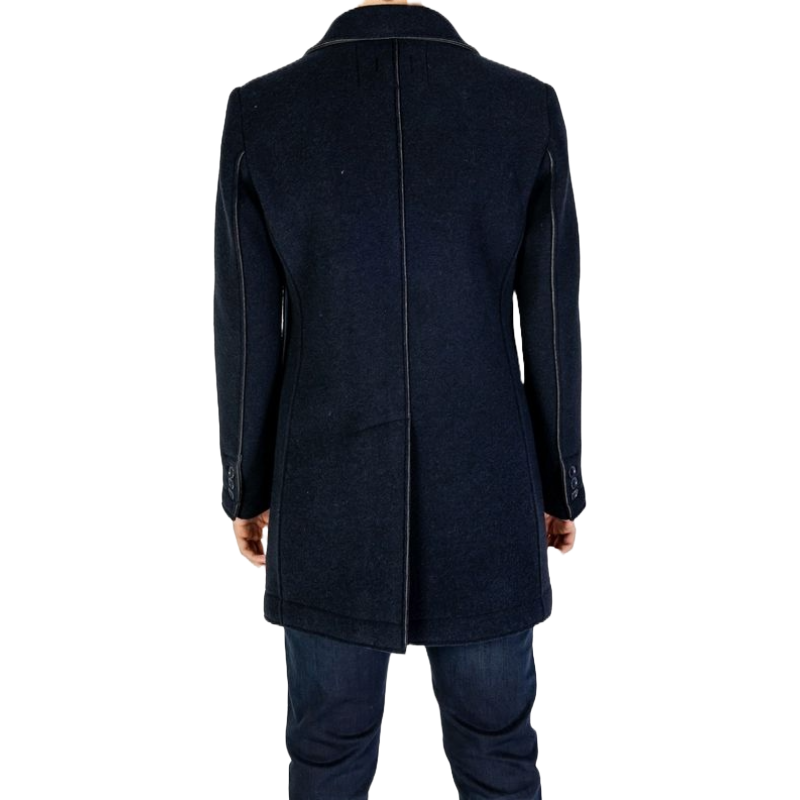 Hydra Clothing Navy Blue Wool Jacket for Elevated Style