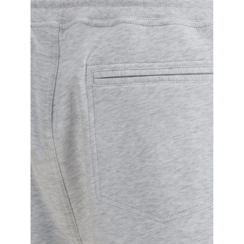 Brunello Cucinelli Grey Cotton Tracksuit Shorts