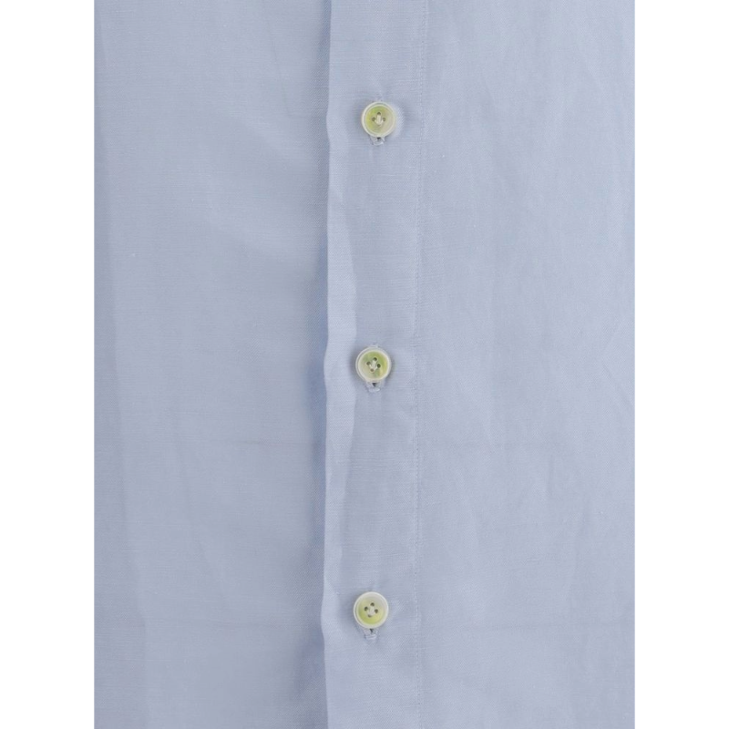 Finamore White Premium Linen Zante Shirt for Effortless Elegance
