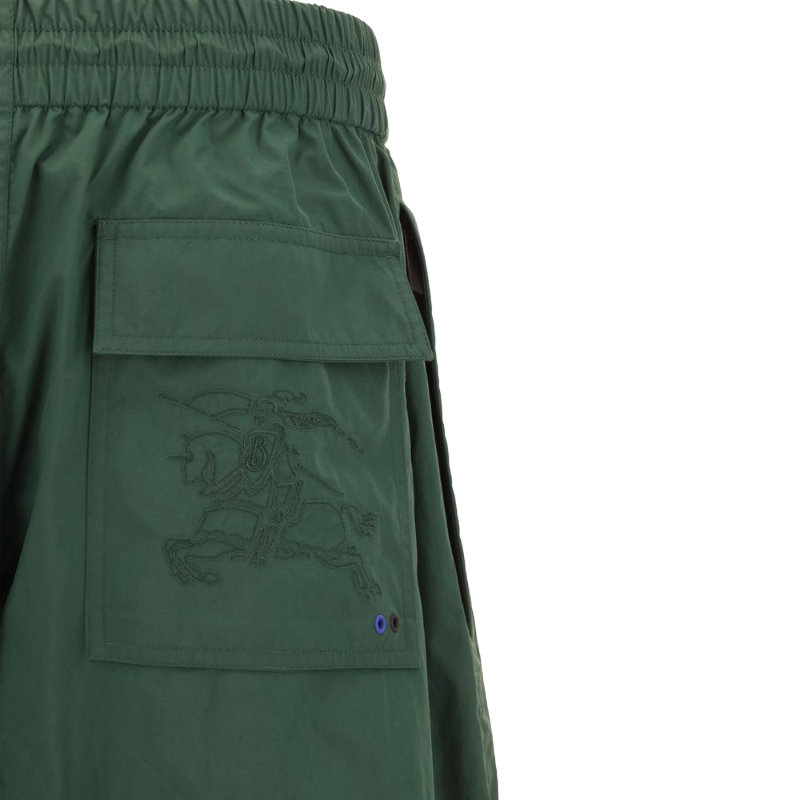 Burberry Green Cotton Cargo Pants for Contemporary Elegance