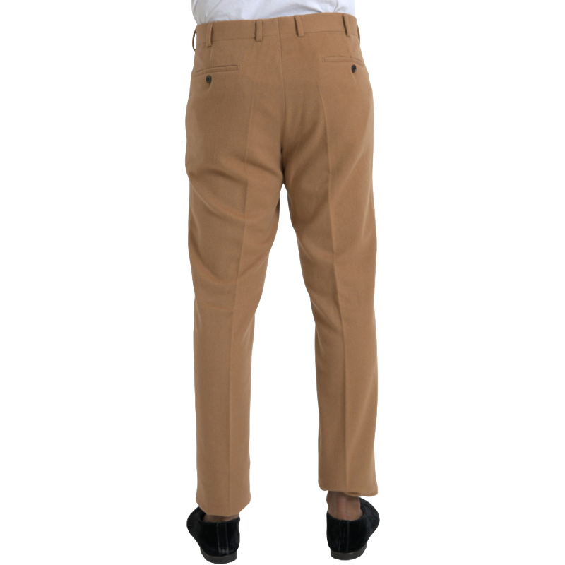 Prada Beige Cashmere Straight Fit Dress Pants