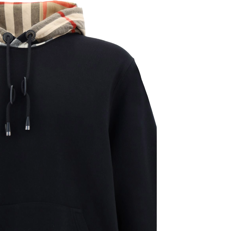 Burberry Black Cotton Oversize Samuel Hoodie Luxe Edition
