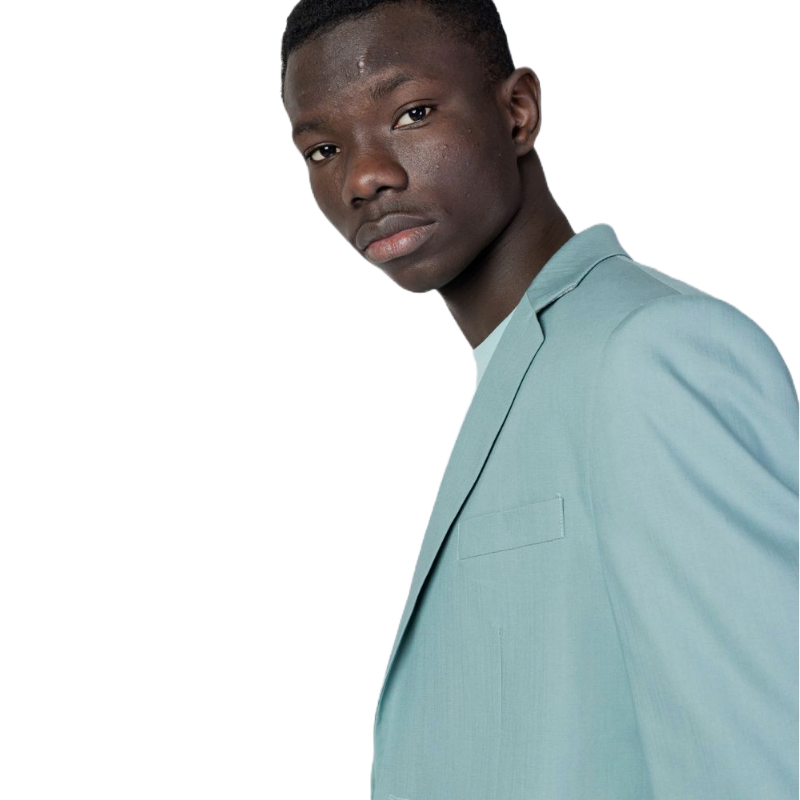 Turquoise Tencel Suit for Effortless Sophistication