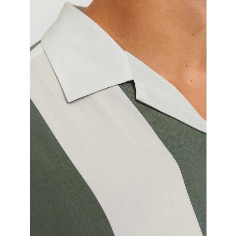 Jack & Jones Green Viscose Shirt for Effortless Elegance