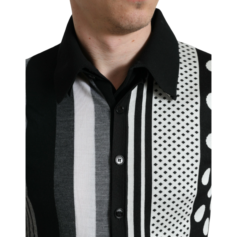 Dolce & Gabbana Grey Silk Blend Cardigan