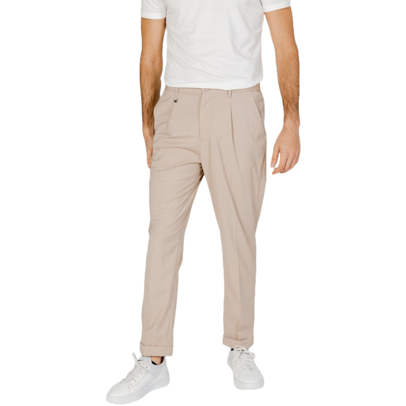 Antony Morato Beige Cotton Trousers for Elevated Sophistication
