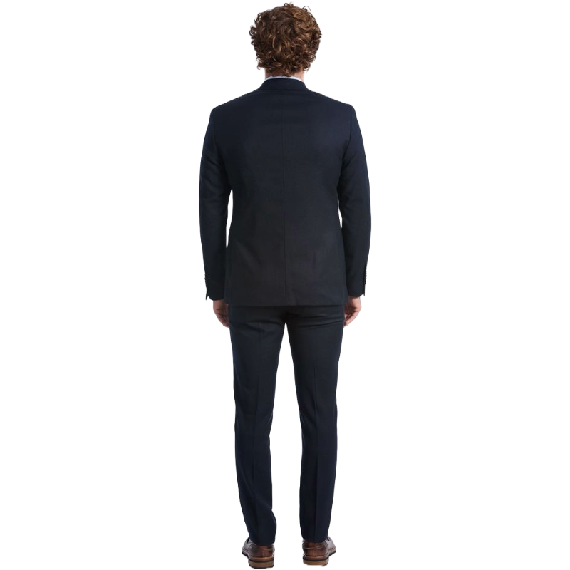 Baldinini Navy Blue Wool Suit for Timeless Elegance