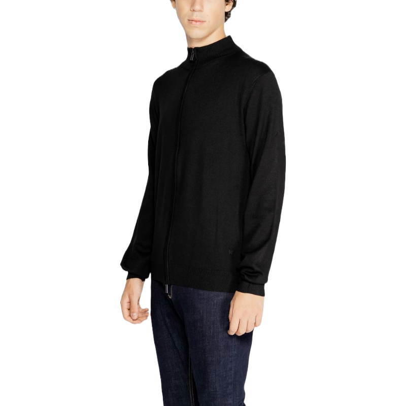 Hamaki-Ho Black Viscose Cardigan for Effortless Elegance