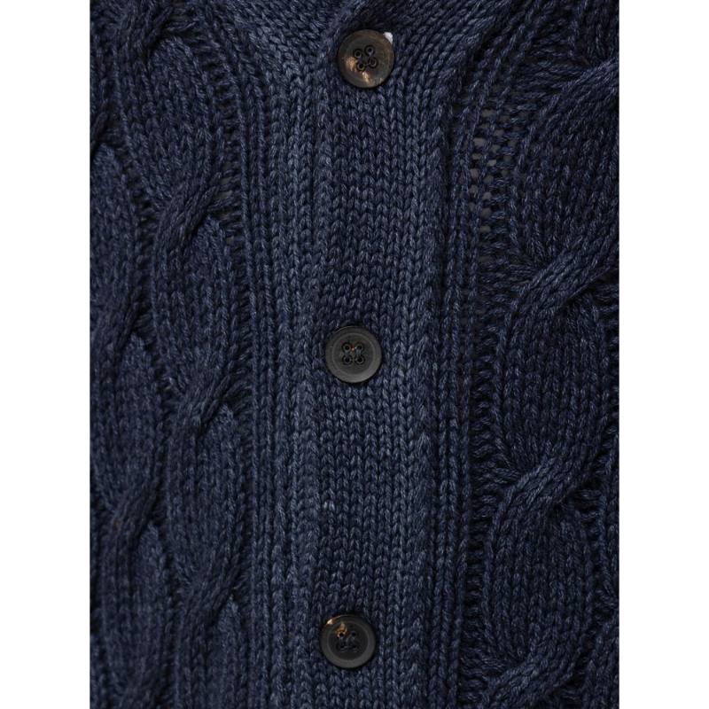 Cruciani Blue Cashmere Cardigan for Timeless Elegance