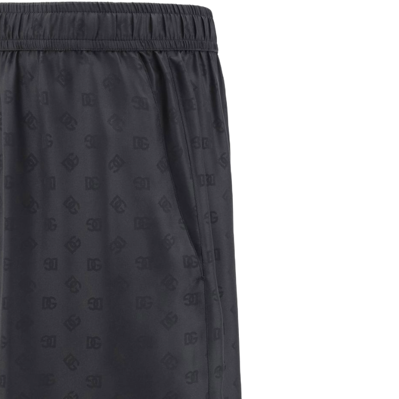 Dolce & Gabbana Black Silk Shorts for Elevated Summer Style