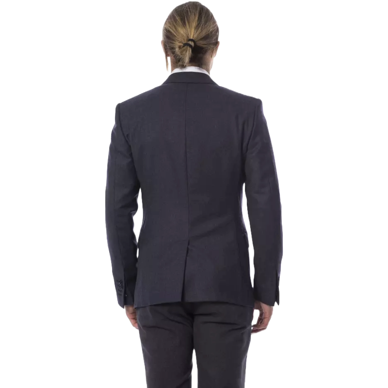 Burberry Navy Blue Wool Blazer for Timeless Elegance