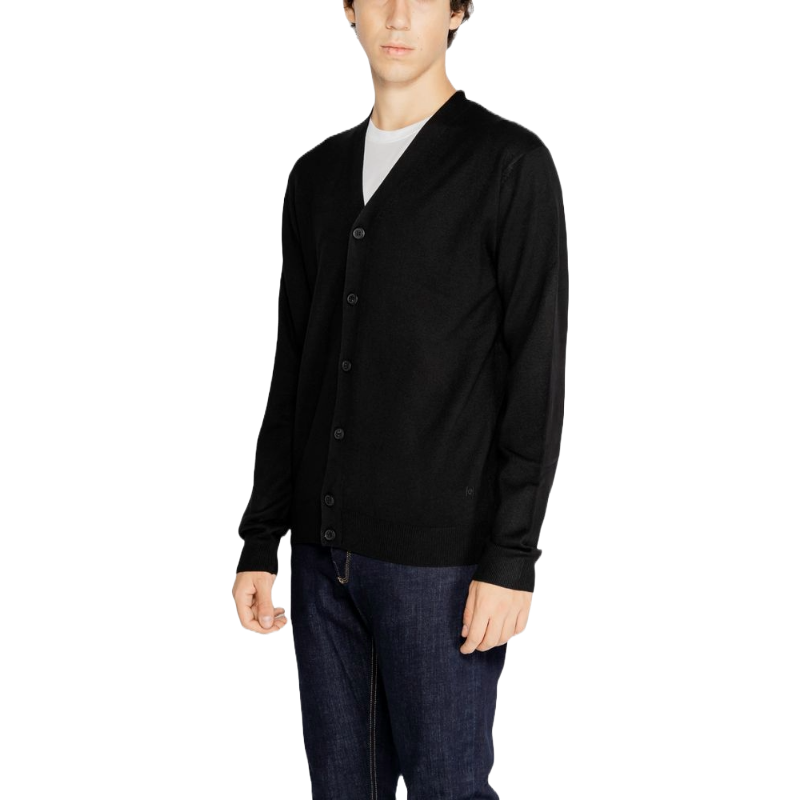 Hamaki-Ho Black Viscose Cardigan for Effortless Elegance