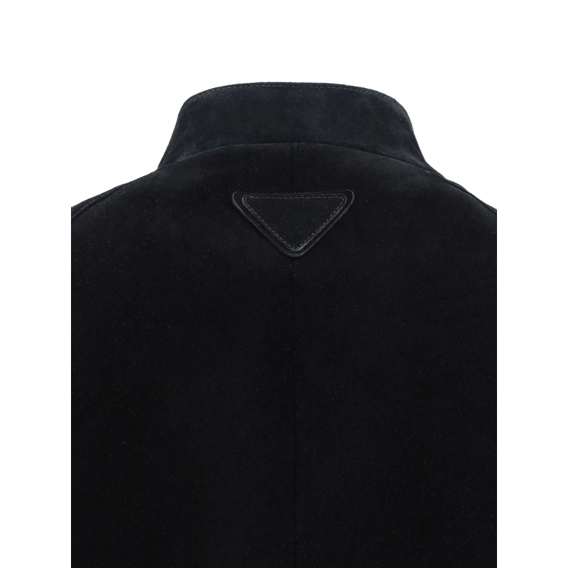 Prada Cream Luxurious Suede Bomber Jacket
