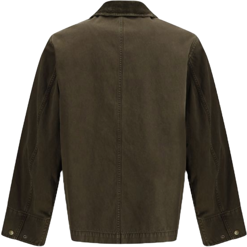 Burberry Navy Cotton Jacket with Embroidery for Elevated Style