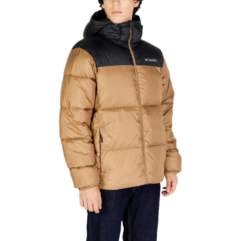 Columbia Beige Nylon Buffer Jacket for Elevated Winter Style