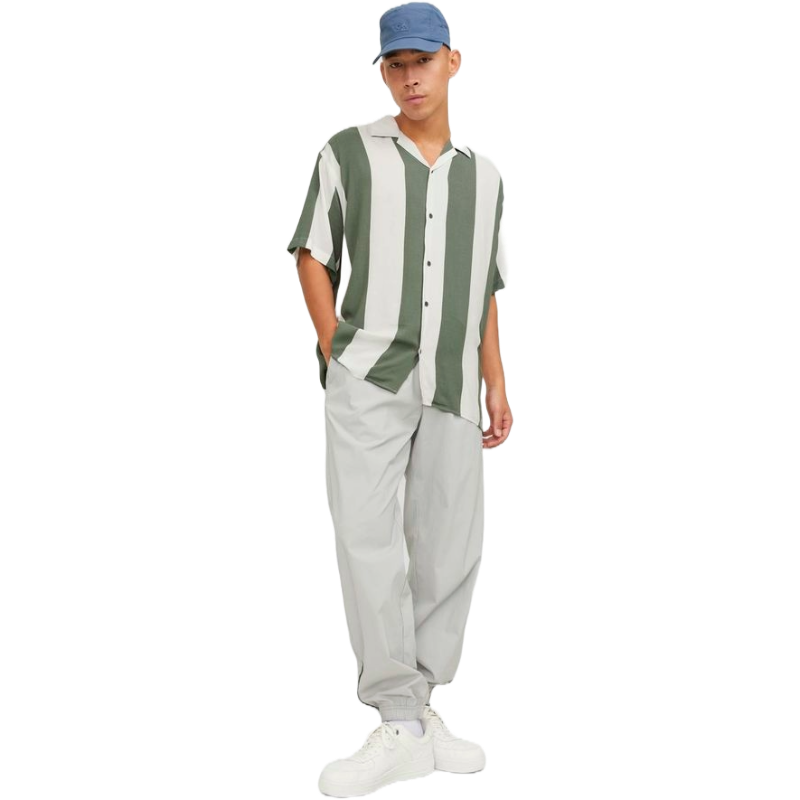 Jack & Jones Green Viscose Shirt for Effortless Elegance