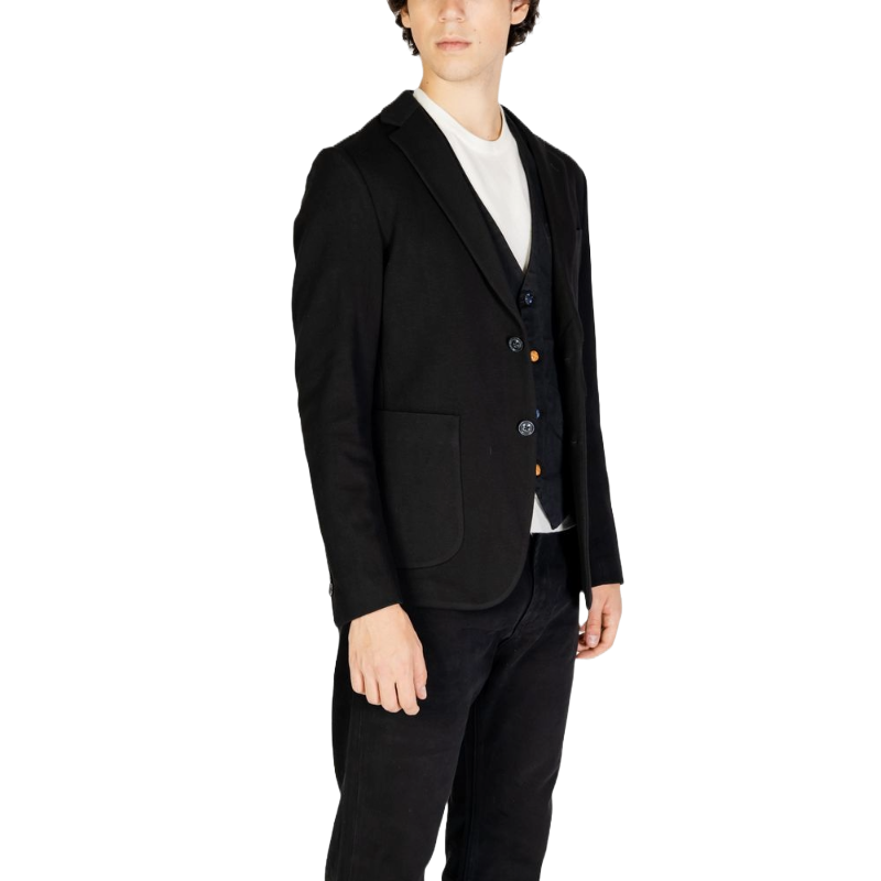 Paul Smith Black Cotton Blazer for Effortless Elegance