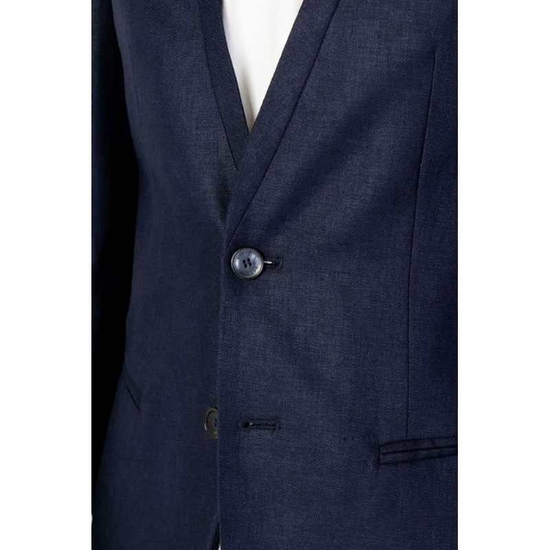 Antony Morato Navy Blue Linen Blazer for Timeless Elegance