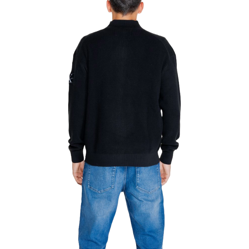 Calvin Klein Black Cotton Cardigan for Effortless Elegance