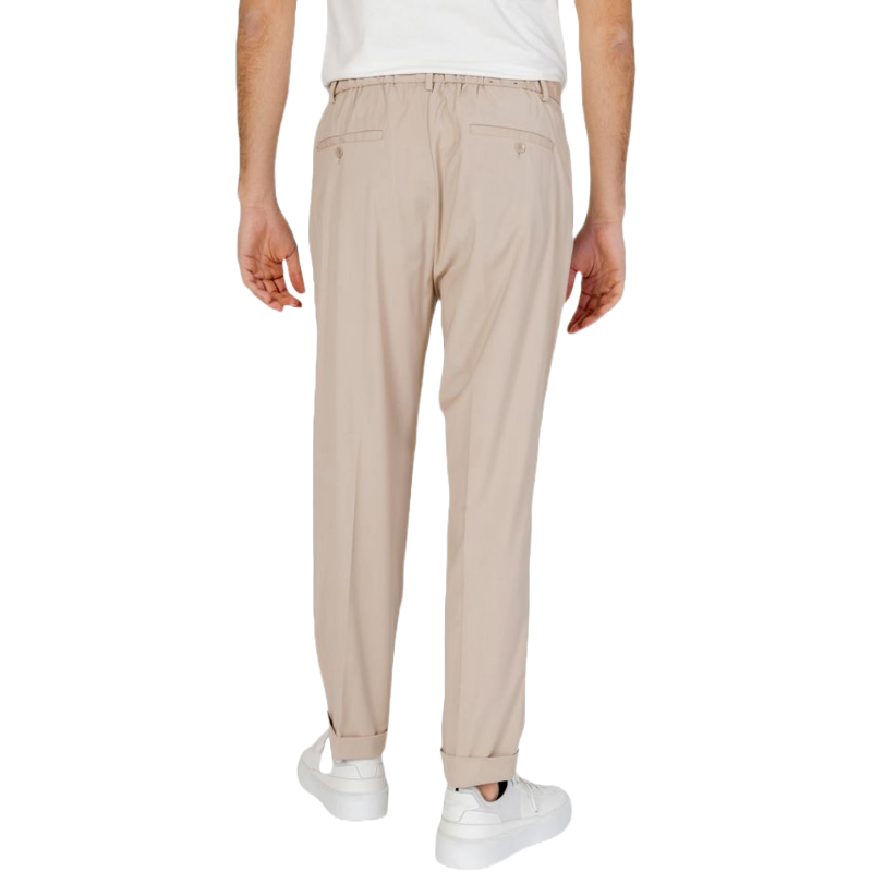 Antony Morato Beige Cotton Trousers for Elevated Sophistication