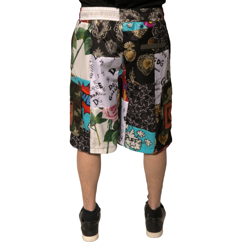 Dolce & Gabbana Multicolor Cotton Cargo Shorts Elegance